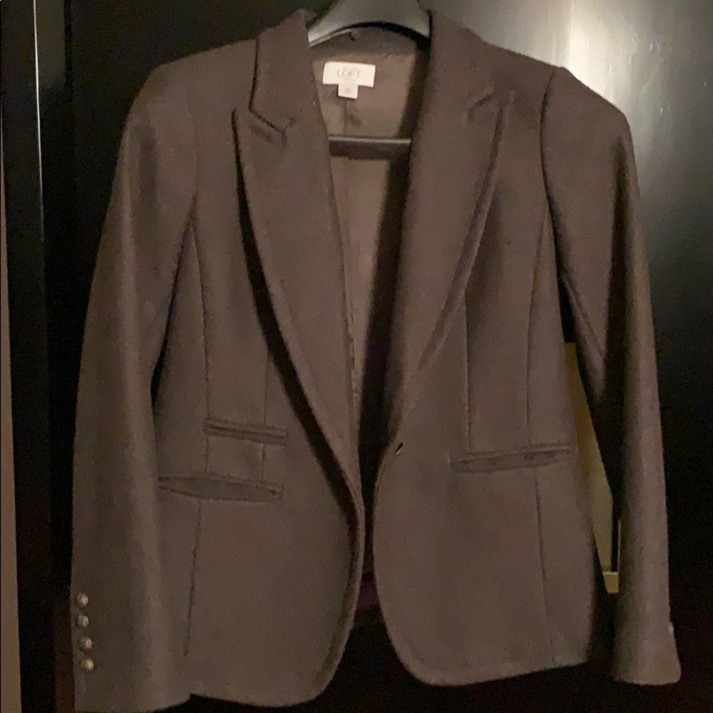 Loft Olive Wool Blazer